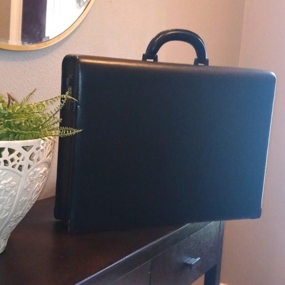Tumi Bags Vintage Tumi Leather Executive Black Hard Shell Briefcase
